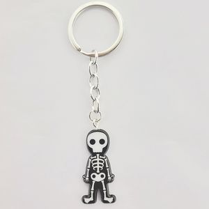 COPY - Skeleton Skull Charm Keychain Halloween Black Keys